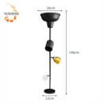 140mm Base 1200mm Height Multi-Pole Multi-Head Floor Lamp - Modern Ambient Lighting for Home & Commercial Use - Image 2