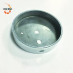 102mm Diameter x 20mm Deep White Baked Enamel Folded Edge Tray - Image 4