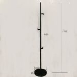 Matte Black Floor Lamp-LDD-19x1200MB - Image 2
